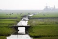 Typical Dutch polder landscape Royalty Free Stock Photo